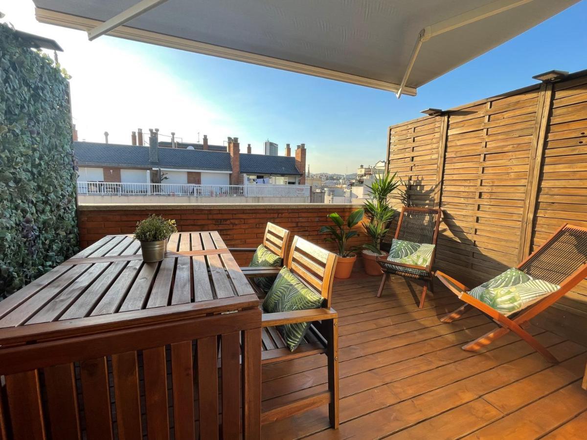 Barcelona Penthouse Private Terrace Sustainable Stay Keyless Access Buitenkant foto